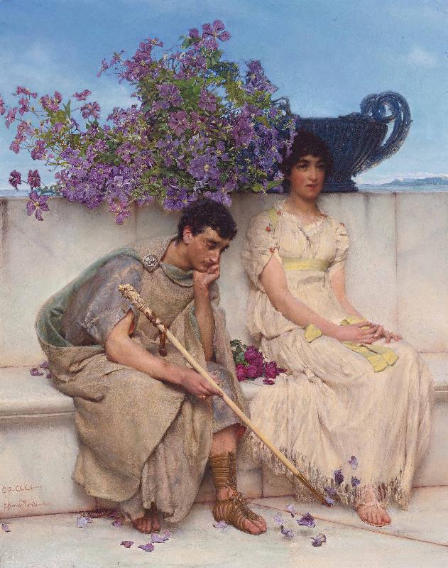 Sir Lawrence Alma-Tadema,OM.RA,RWS An eloquent silence oil painting image